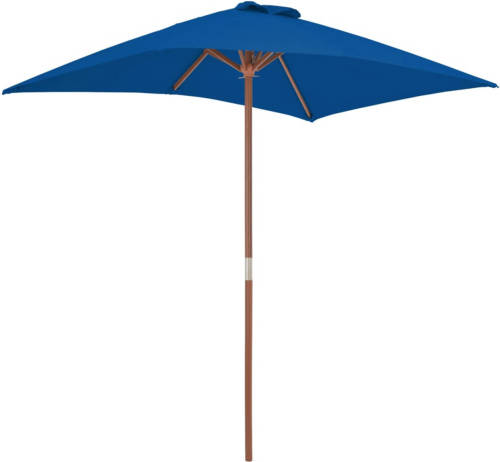 The Living Store Tuinparasol - 150 x 200 x 235 cm - Blauw - Gelamineerd bamboe en hardhout