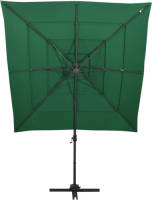 The Living Store Parasol - Groen - 250 x 250 x 246 cm - UV-beschermend polyester