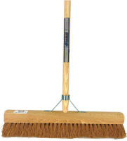 Synx Tools Coco Bezem Zaalveger - 50 cm - Zachte Bezem - Veger - Bezemsteel - Binnen Bezem - Schoonmaken - Kokosharen