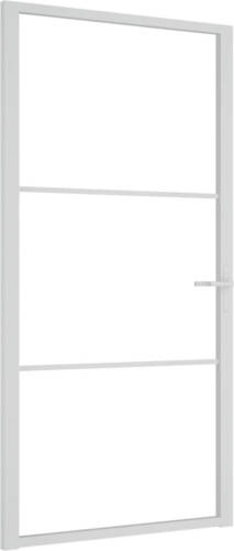 VidaXL Binnendeur 102,5x201,5 cm ESG-glas en aluminium wit