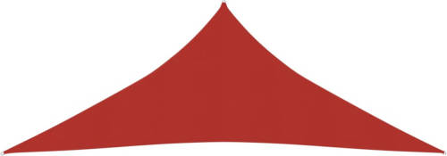 The Living Store Schaduwdoek 4.5 x 4.5 x 4.5 m - Rood HDPE - UV-bestendig