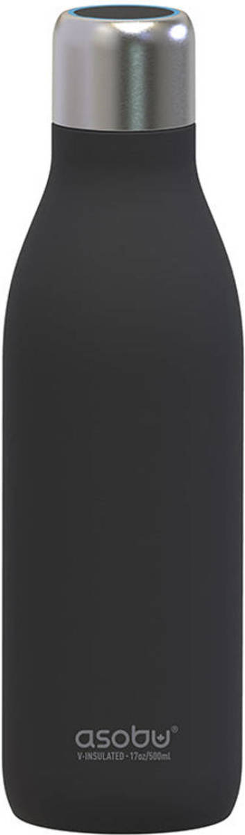 Asobu UV-Light Bottle - zwart - 0.5 L
