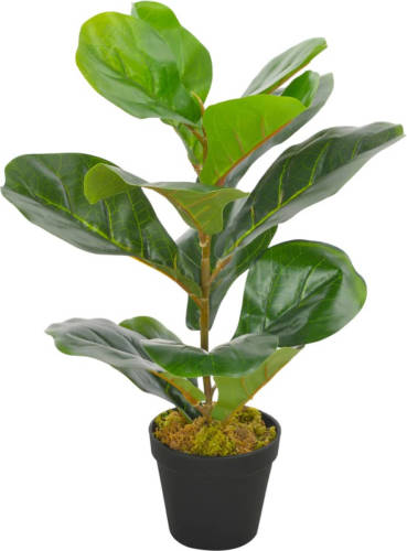 VidaXL Kunstplant met pot vioolbladplant 45 cm groen