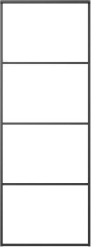 VidaXL Schuifdeur 76x205 cm aluminium en ESG-glas zwart