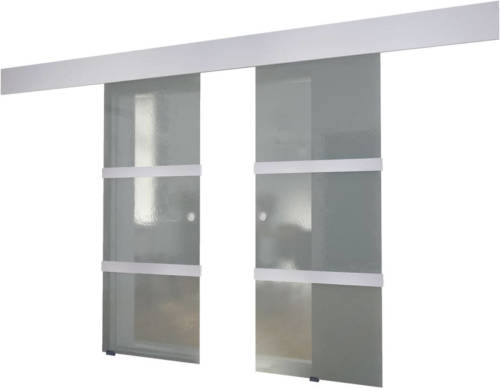 VidaXL Dubbele schuifdeur glas