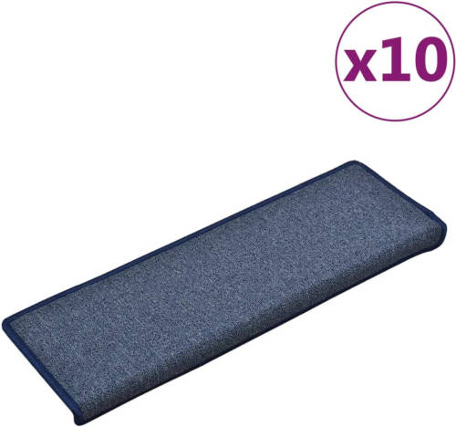 VidaXL Trapmatten 10 st 65x21x4 cm blauw