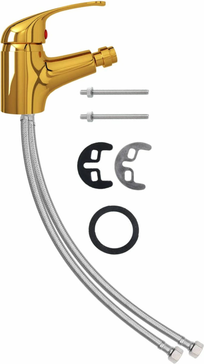 VidaXL Bidetkraan 13x12 cm goudkleurig