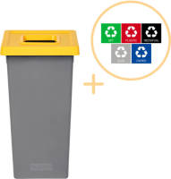 Plafor - Fit Prullenbak 75L - Recycling - Geel