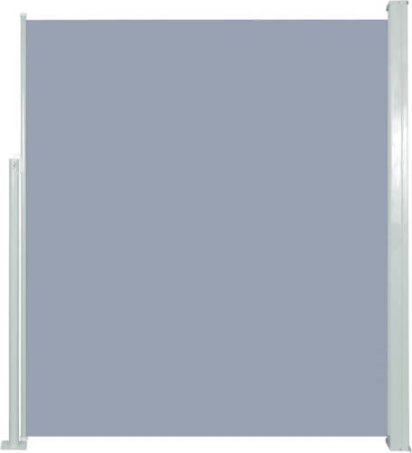 The Living Store Zijscherm - Grijs - 160 x (0 - 300) cm - UV-bestendig Polyester