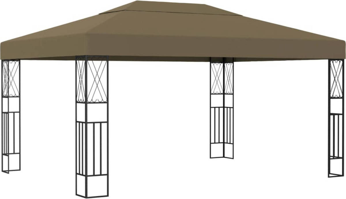 VidaXL Prieel 3x4 m stof taupe