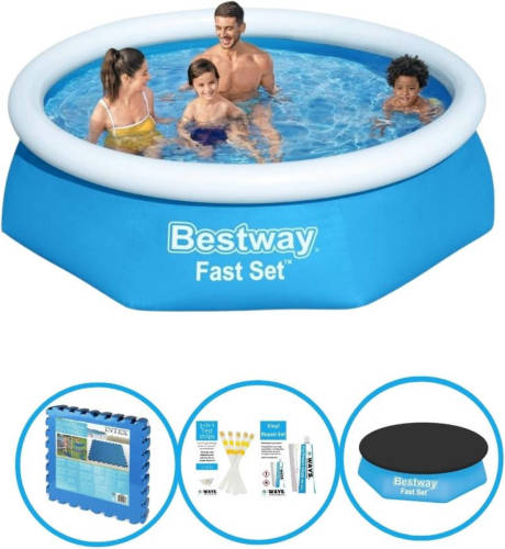 EXIT Toys Bestway Zwembad Fast Set 244x61 cm - Inclusief accessoires