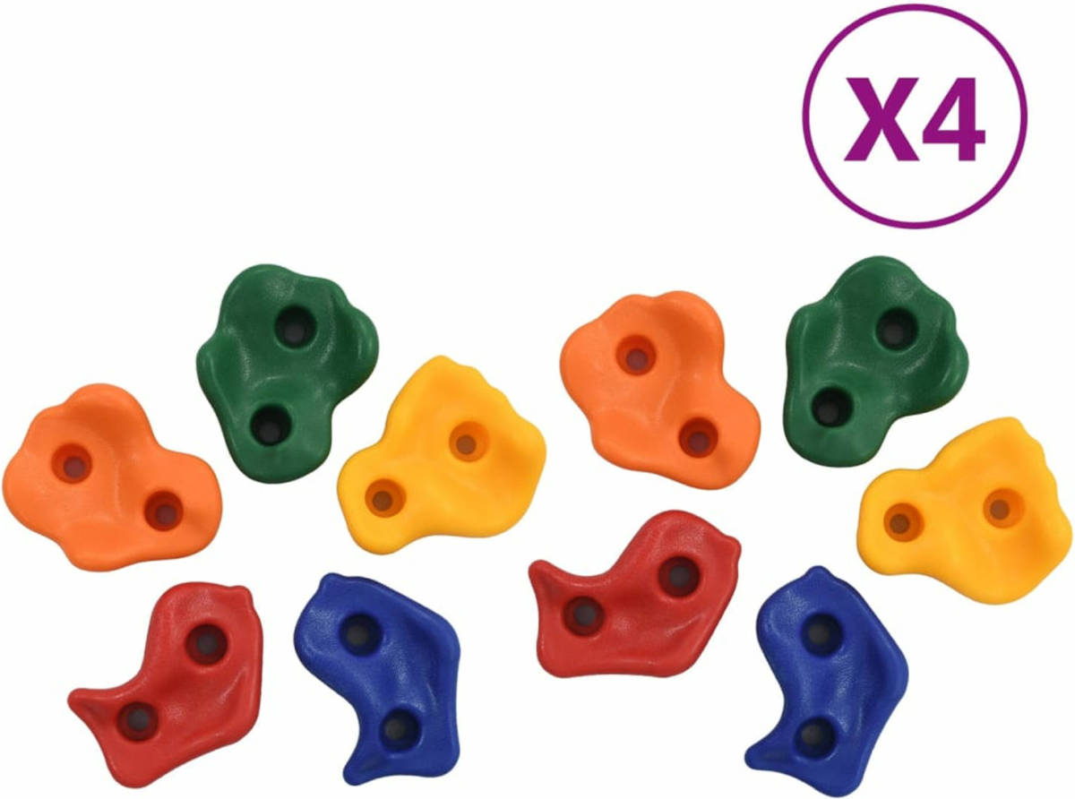 VidaXL Klimstenen 40 st met touw meerkleurig