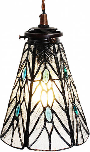 HAES deco - Hanglamp Tiffany Transparant Ø 15x115 cm E14/max 1x40W