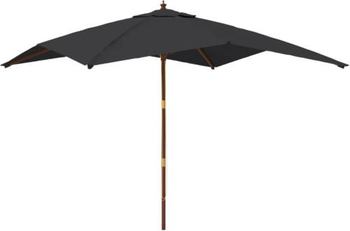 The Living Store Parasol - Outdoor - 300x300x273 cm - Zwart