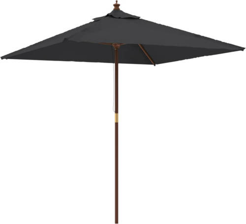 The Living Store Parasol Hawaii - 198x198x231 cm - Met ventiel - Zwart