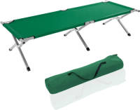 Tresko -XL campingbed- groen- 210cm-veldbed-ligbed- logeerbed- opklapbed -200kg