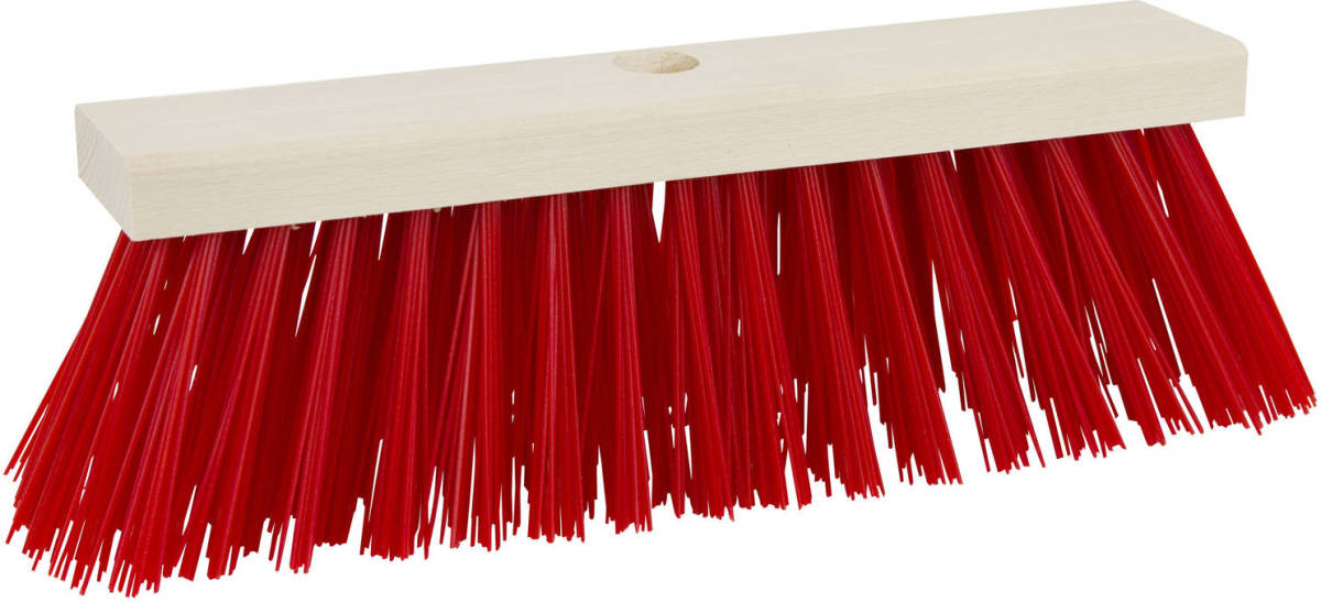 Betra - bezemkop - buitenbezem - rood - FSC hout/kunstvezel - 30 cm - Bezem