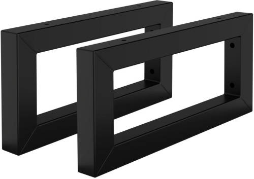 Wandhouder voor wastafel Set van 2 30x15 cm Zwart staal ML-Design