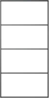 VidaXL Schuifdeur 102,5x205 cm mat ESG-glas en aluminium zwart