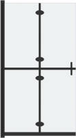 VidaXL Inloopdouchewand inklapbaar 120x190 cm ESG-glas mat