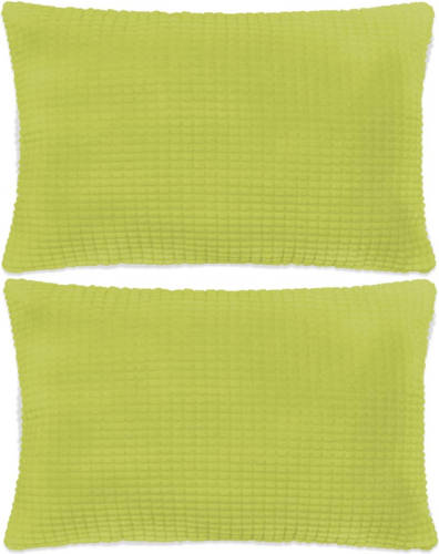 VidaXL Sierkussenset 40x60 cm velours groen 2-delig