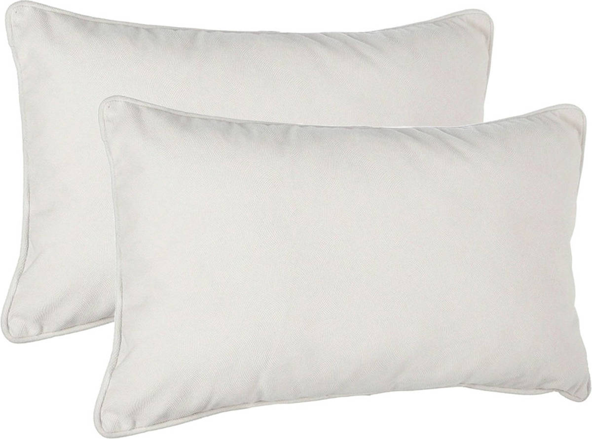 Atmosphera Bank/sierkussens huiskamer Sophia - 2x - 30 x 50 cm - polyester met rits - Sierkussens