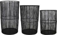 Dijk Natural Collections DKNC - Lantaarn Florence - Metaal - 28x22x48cm - Set van 3 - Zwart