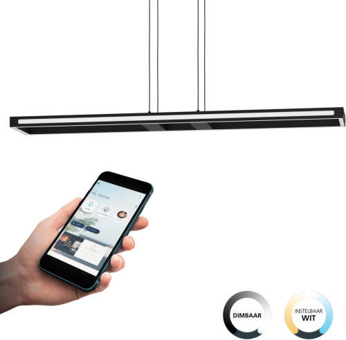 Eglo connect.z Salvilanas-Z Hanglamp - 116 cm - Zwart/Wit - Instelbaar wit licht - Dimbaar - Zigbee