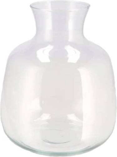 DK Design Bloemenvaas Mira - fles vaas - transparant glas - D24 x H28 cm - Vazen