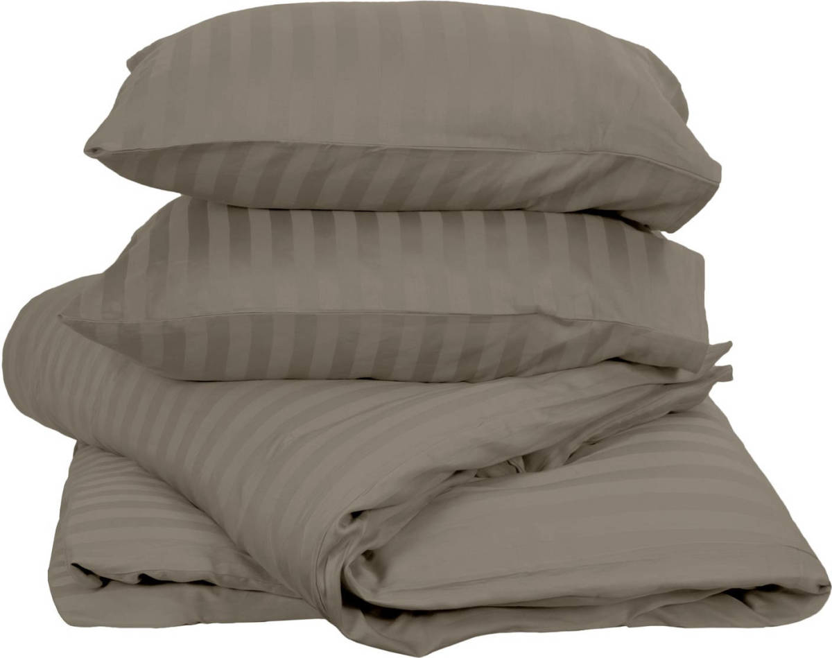 Ten Cate Katoensatijnen Dekbedovertrek - 140x200/220 - Taupe