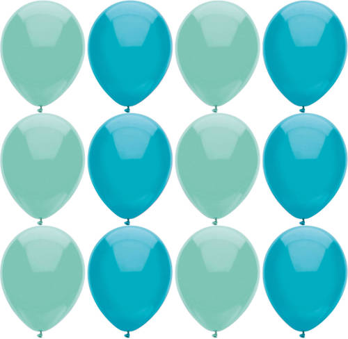 Haza Original Ballonnen verjaardag/thema feest - 200x stuks - mintgroen/turquoise - Ballonnen