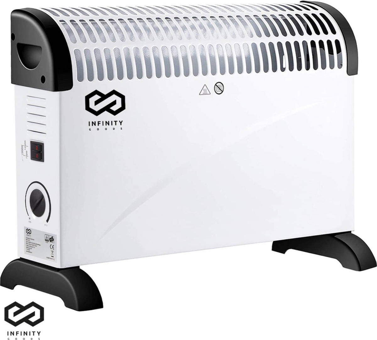 Infinity Goods Elektrische Convector Kachel - 750 / 1500 / 2000W - Verstelbare Thermostaat - Radiatorkachel