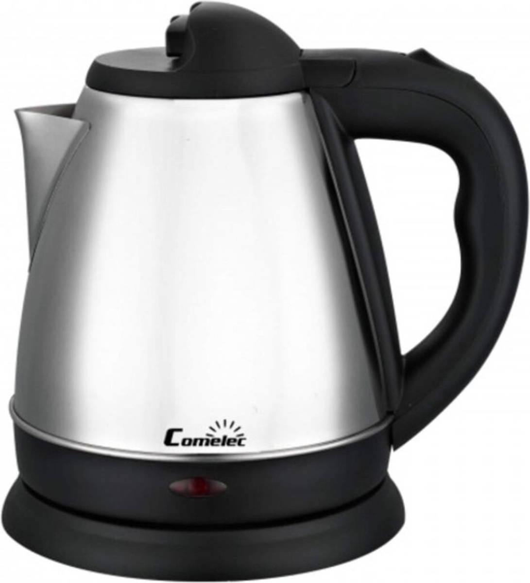 Waterkoker COMELEC D227990 1,2 L 1600W Wit Zwart Zwart/Zilverkleurig Zilverkleurig Roestvrij staal 1200 W 1600 W 1 L