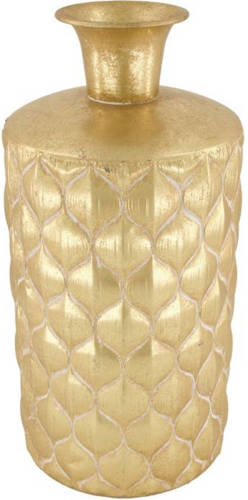 Massamarkt Fles vaas metaal Ø19x38cm goud