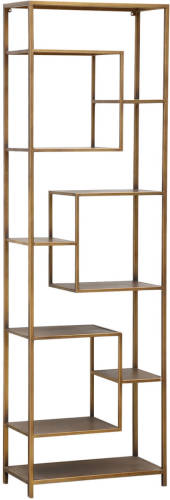 PTMD Collection PTMD Duana Playful gold iron open cabinet high