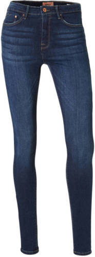 Only high waist skinny jeans donkerblauw