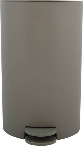 Spirella MSV kleine pedaalemmer - kunststof - taupe - 3L - 15 x 27 cm - Badkamer/toilet - Pedaalemmers