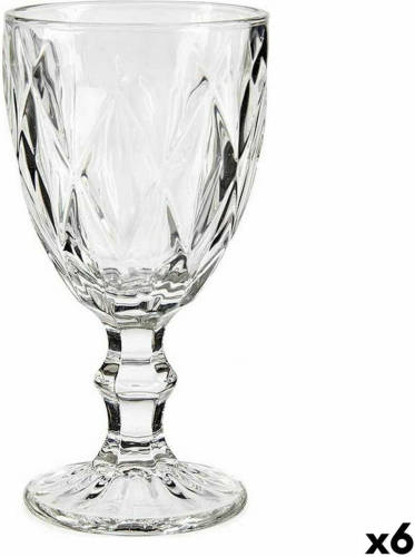 Vivalto Wijnglas Diamant Transparant Glas 330 ml (6 Stuks)