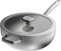 Berghoff Leo Wokpan Graphite 28 cm - gerecycled RVS + Deksel