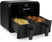 Princess 182068 Double Basket Airfryer - Dubbele heteluchtfriteuse - 2 manden x 4 liter - Touchscreen
