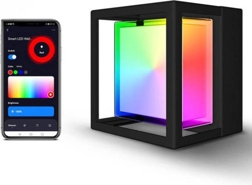 Nince 12W Wandlamp Smart App RGBCW - Wit & Gekleurd Licht - Buitenlamp - Muurlamp