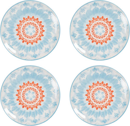 HAES deco - Ontbijtborden set van 4 - Formaat Ø 21x1 cm - Aardewerk - Aardewerk