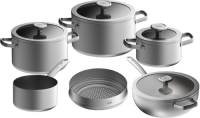 Berghoff Leo Pannenset Graphite 5 delig + Gratis stoominzet - gerecycled RVS
