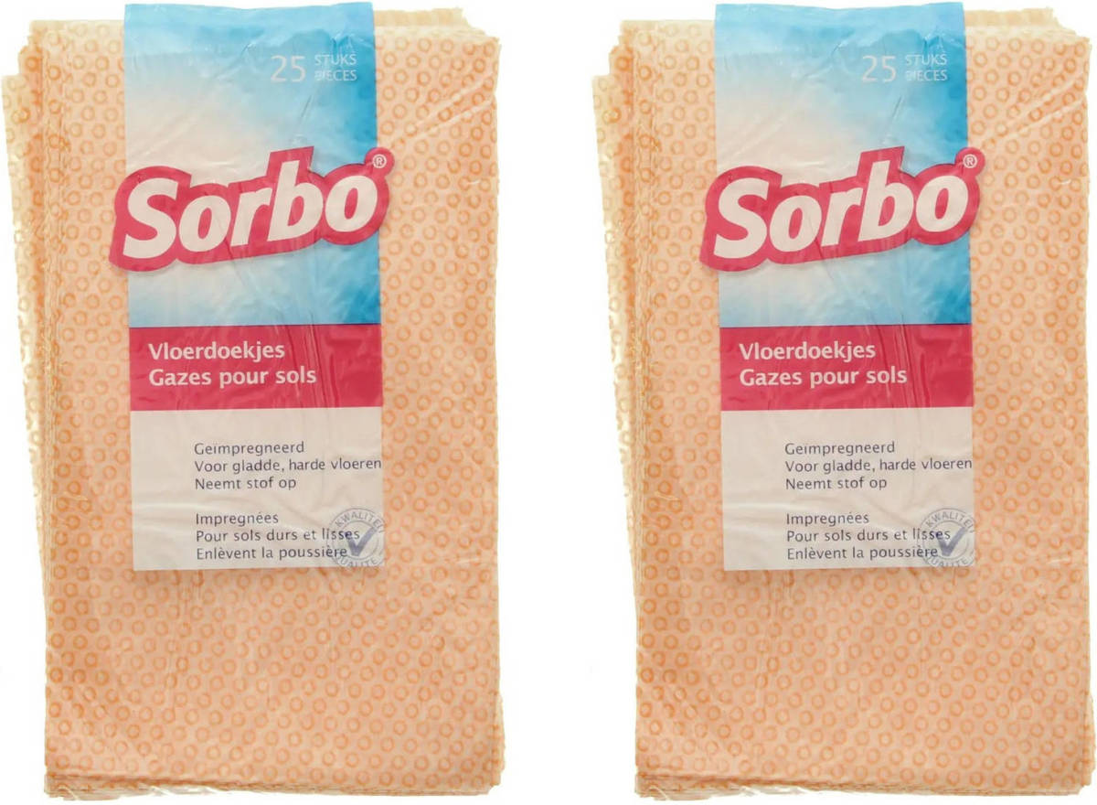 Sorbo Vloerdoekjes - alle harde vloeren - 2x - 24 x 40 cm - Vloerwissers