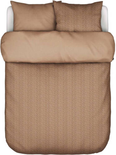 Marc O'Polo Dekbedovertrek Camo - Toffee Bruin - Lits-jumeaux XL 260x200/220 cm