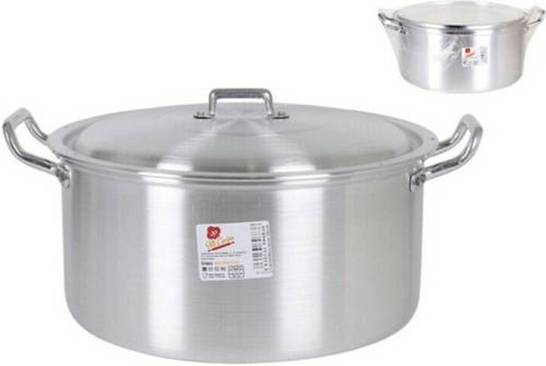 Bigbuy Home Kookpot met Deksel Aluminium