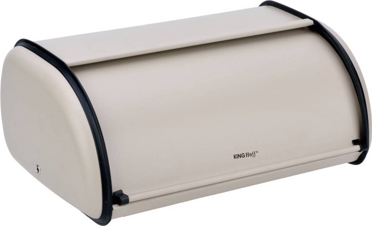 KINGHOFF 1754 - Broodtrommel - RVS - Creme - Retro - 36x24x15 cm