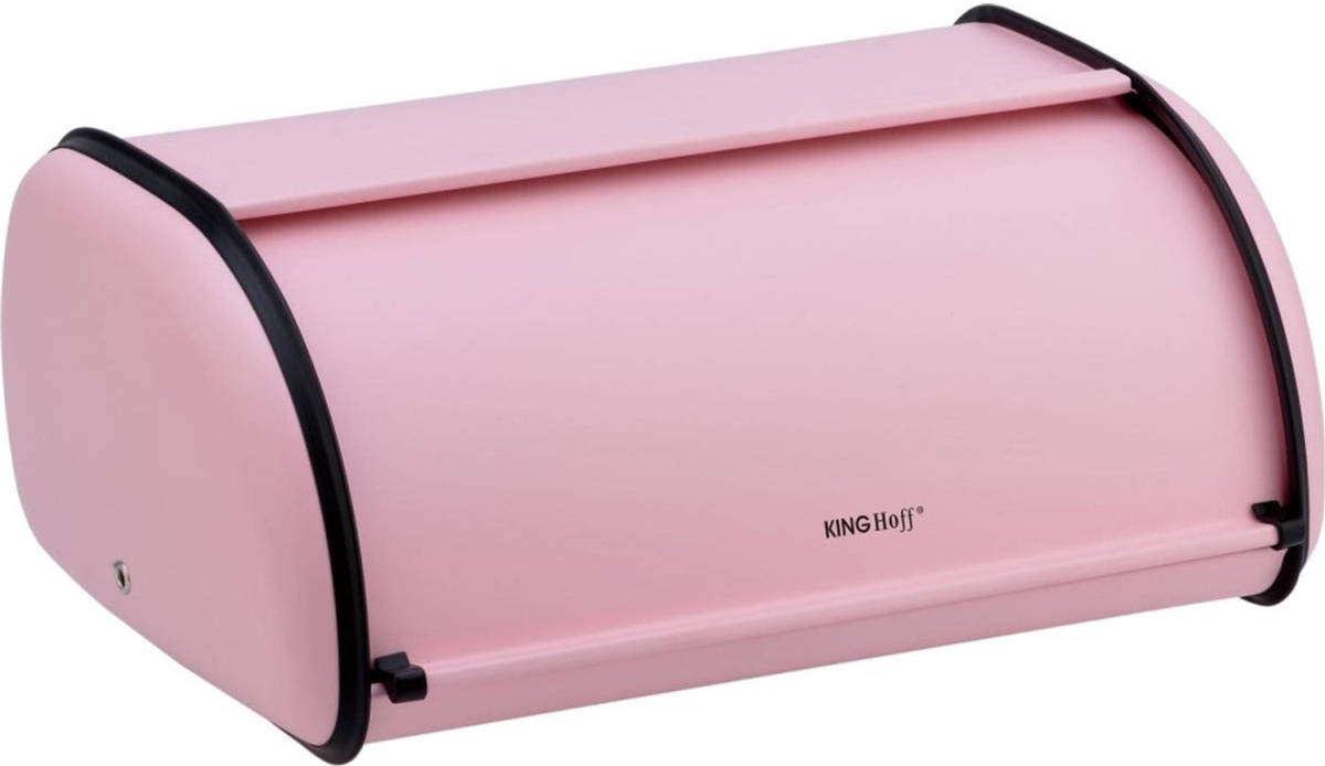 KINGHOFF 1756 - Broodtrommel - RVS - Roze - Retro - 36x24x15 cm