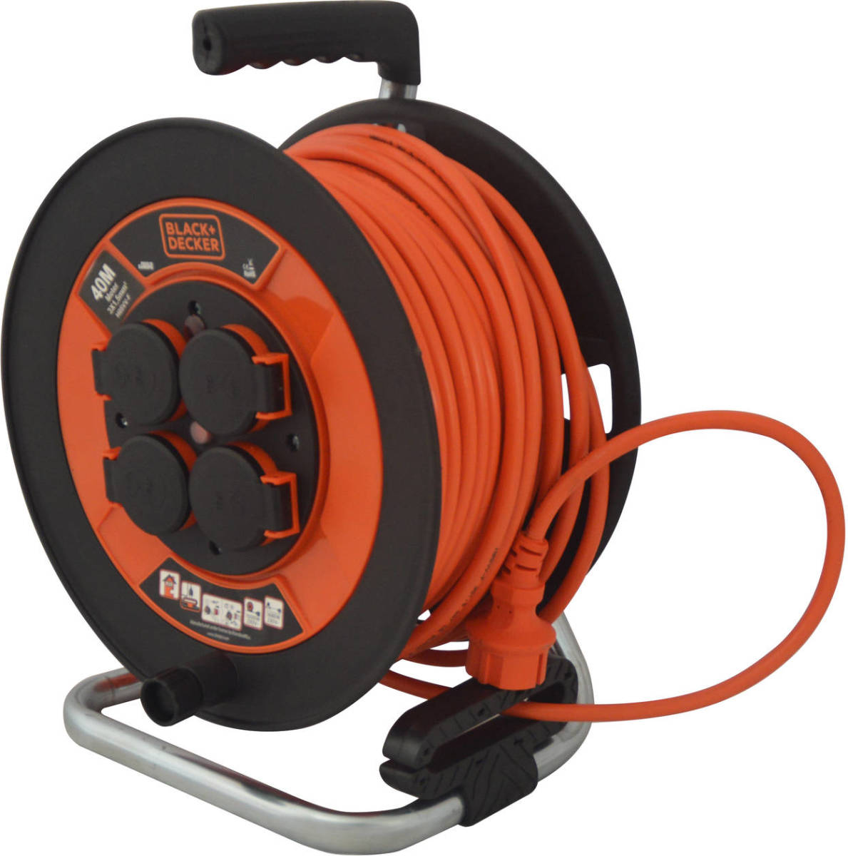 BLACK+DECKER Kabelhaspel Professional - 40M - 3G 2,5mm - 4 voudig - BXECFL2RBVE
