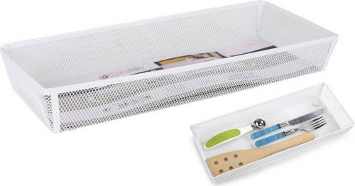 Bestekorganizer Confortime Metaal Wit (37,5 x 15,24 x 5,2 cm)